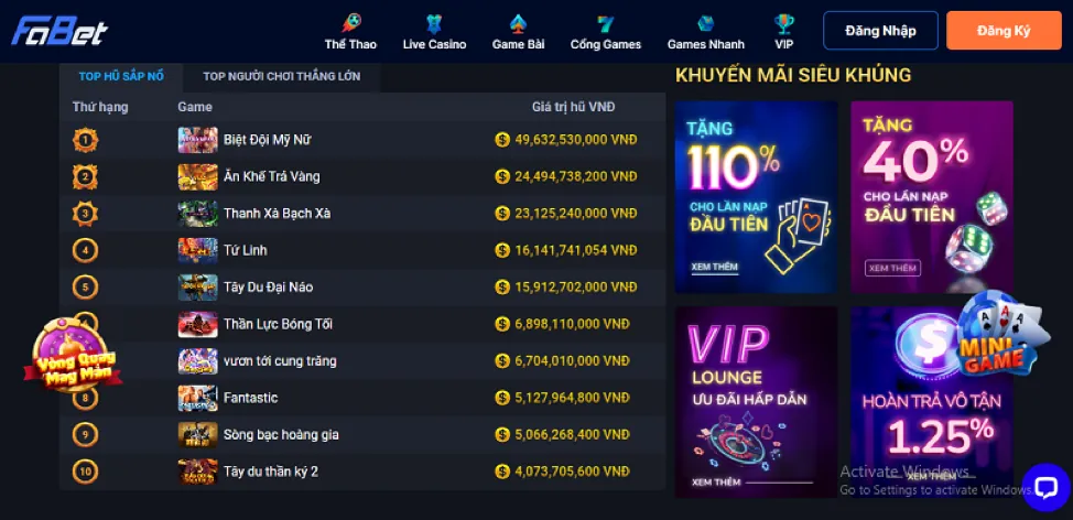 Khuyến mãi nạp tiền v999 casino